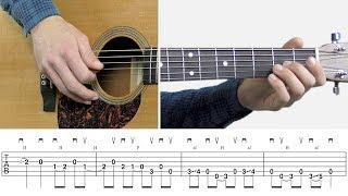 Stock Bluegrass Flatpicking Lick in A - Guitar Lesson Tutorial
