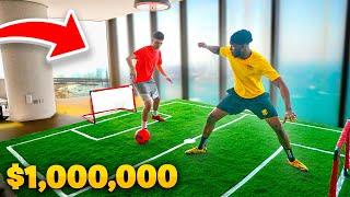 BUILDING A $1,000,000 INDOOR FOOTBALL PITCH! (1vs1 Challenge)