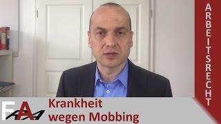 Krankheit durch Mobbing - was tun? Fachanwalt Arbeitsrecht