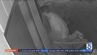 Woman discovers peeping Tom exposing himself outside L.A. apartment