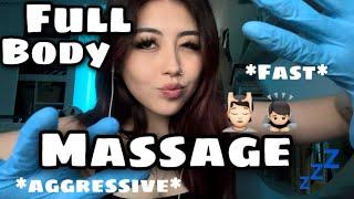 ASMR fast & aggressive full body massage RP 