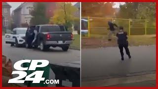 Dramatic video shows police responding to break & enter in Brampton