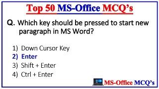 Top 50 MS Office mcq Questions and Answer | Microsoft Office | MS Office