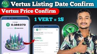 Vertus Listing Date confirm  | Vertus Price Confirm  | VERT Listing On Bitget 