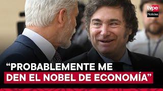 Javier Milei no descarta recibir el premio nobel de Economía