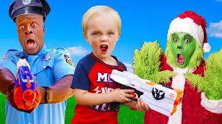 Kids Fun TV! Baby VS Police Officer VS Grinch Compilation Video