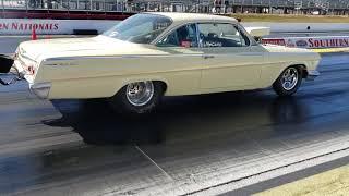 1962 Chevy Impala 409 drag car testing, Barry Camp