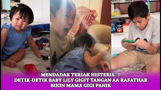 MENDADAK TERIAK HISTERIS.....‼️ Detik-Detik Baby Lily Gigit Tangan AA Rafathar Bikin Mama Gigi Panik