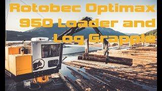 Rotobec Optimax 950 Loader and Log Grapple Demonstration