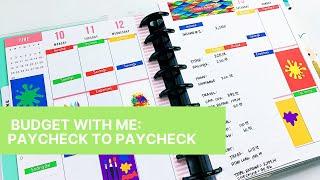 Paycheck to Paycheck Budget With Me #budgetwithme #weeklybudgetwithme #happyplanner