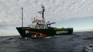 Greenpeace ship defies Russia by entering Arctic route