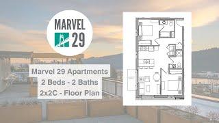 2*2C Floor Plan Virtual Tour - Marvel 29 Apartments