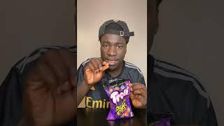 Black man eats trolli candy eggs for the first time