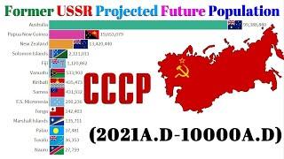 Прогнозируемое будущее населения бывшего СССР (2021-10000) Население стран бывшего Советского Союза