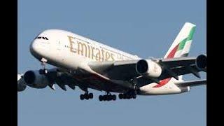 Fly Emirates A380 Flying from Hamad international airport , Qatar