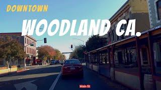 WOODLAND CALIFORNIA - DRIVING ACROOS TOWN - USA