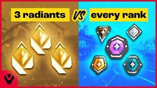 3 Radiants vs. Every Rank