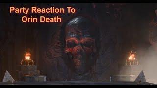 Party Reaction To Orin Death  | Act 3 | Ultra 4k | Baldur's Gate 3
