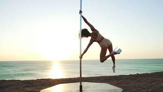 Pole Dance performance on the beach Crimea Olesya Pipnik