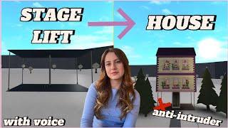 BUILDING A STAGE LIFT INTO A HOUSE | ANTI-Intruder, Private, With Voice | ROBLOX BLOXBURG