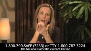 Marlee Matlin in a PSA for the National Domestic Violence Hotline