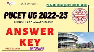 PUCET UG 2022-23 ENTRANCE TEST ANSWER-KEY