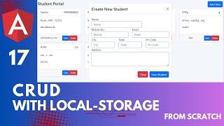 Angular 17 CRUD with Local-Storage | angular 17 tutorial