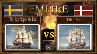 SHIP OF THE LINE (3rd RATE) vs FRIGATE (5th RATE)| Empire Total War NAVAL 1 VS 1