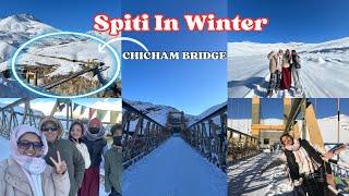 Exploring Chicham Bridge in Snow | Spiti Valley In Winter ️ | #spiti #snow #winter