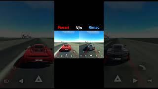 Ferrari vs Rimac Drag race -Car Simulator 2