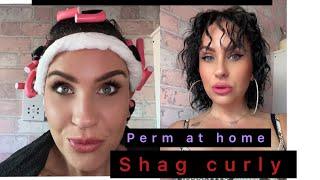 Perm at home DIY 90s shag curly cut flexi rod / bendy roller perm Brad mondo rate this 