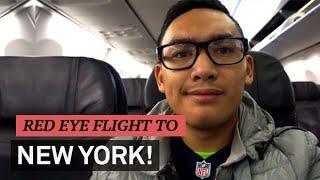 RED EYE FLIGHT TO NEW YORK - VLOGMAS DAY 4 - ohitsROME