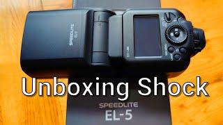 Canon Speedlite EL-5 Unboxing shock. Where's the Charger!! Great service from Rode.