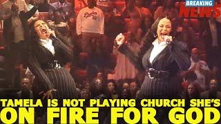 TAMELA MANN Caught THE HOLY SPIRIT @ TD JAKES POTTERS HOUSE for WOMAN EVOLVE Finale (2024)