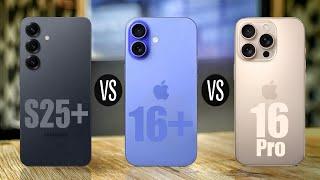 Samsung Galaxy S25 Plus Vs iPhone 16 Plus Vs iPhone 16 Pro