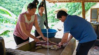 Brother's Family Visits, Cooks Goat Meat Lunch for Reception, Harvests Giant Ground Bees | Family