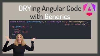 Build Generalized DRY Angular Code with Generics