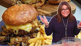 How to Make Steak Sauce Burgers with Mushrooms and Onions | Rachael Ray