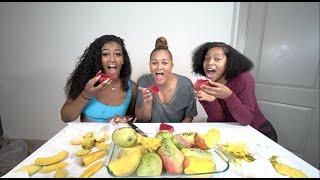 EXOTIC FRUIT TASTE TEST!!! MANGO, DRAGON FRUIT & LAUGHS!!!