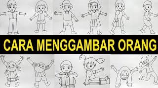 Cara Menggambar Orang Untuk Anak TK dan SD