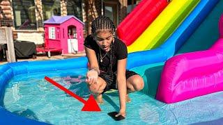 Girl DROP NEW IPHONE IN POOL! WHAT HAPPEN IS SHOCKING