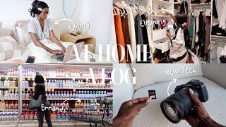 AT HOME VLOG | Clean with Me, New Tech, Home Cooked Meals, & Unboxing PR