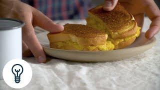 Wylie Dufresne’s Grilled Cheese with Soft-Scrambled Eggs | Genius Recipes