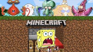 Minecraft Speedrunner VS 5 Hunters - Spongebob Animation