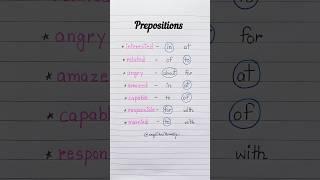 Prepositions ‍️ #english #education #grammar #englishtips