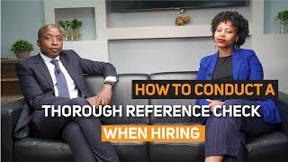 How to Conduct a Thorough Reference Check When Hiring