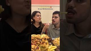 Food we ate on our anniversary | 8 years ️ | Mohak and Shanika | #ashortaday #ytshorts #shorts