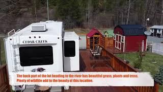 Lot and 5th Wheel for sale at the Moyie River Ranch Resort near Yahk, BC