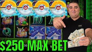 $250 Max Bet & JACKPOTS On High Limit Huff N More Puff Slot