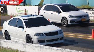 DRAG RACES: Jetta GLI ️ Golf TSi ️ Honda Civic ️ Tsuru ️ Mazda CX-30 | Christmas Racing Cup 2024